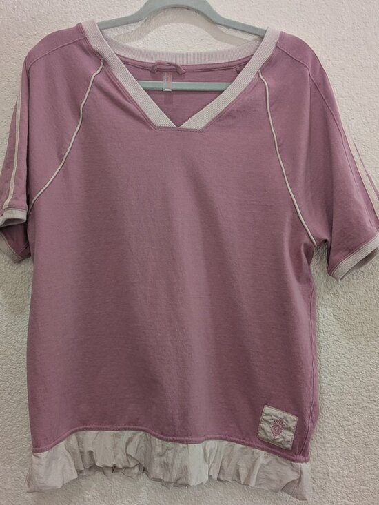 Free People Movement Baseline Tee Womens XS Oversized Relaxed Fit Athletic Pink - Picture 2 of 12